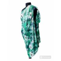 Duża sukienka plażowa - eleganckie PAREO XXL odcienie zieleni